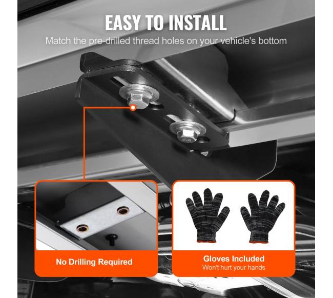 Šoninės pakopos Dodge Ram ekipažui 2009-20235