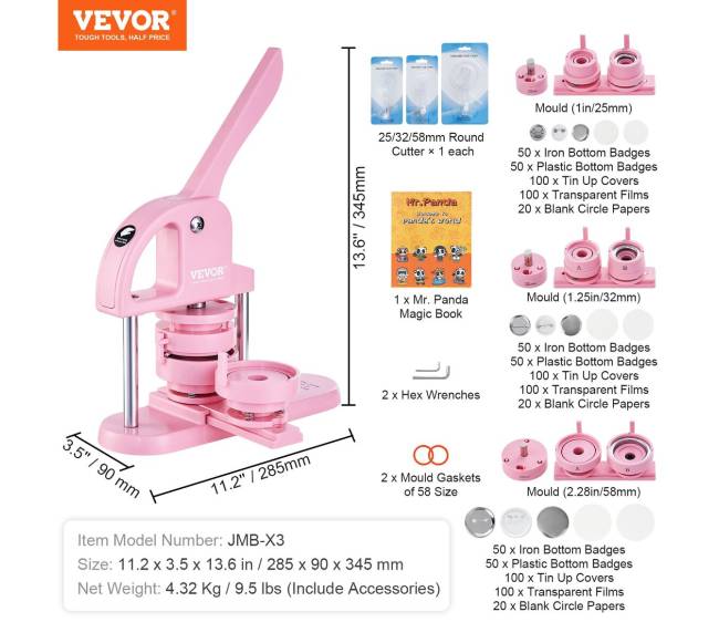 Sagčių gaminimo mašina vaikams, rožinė6