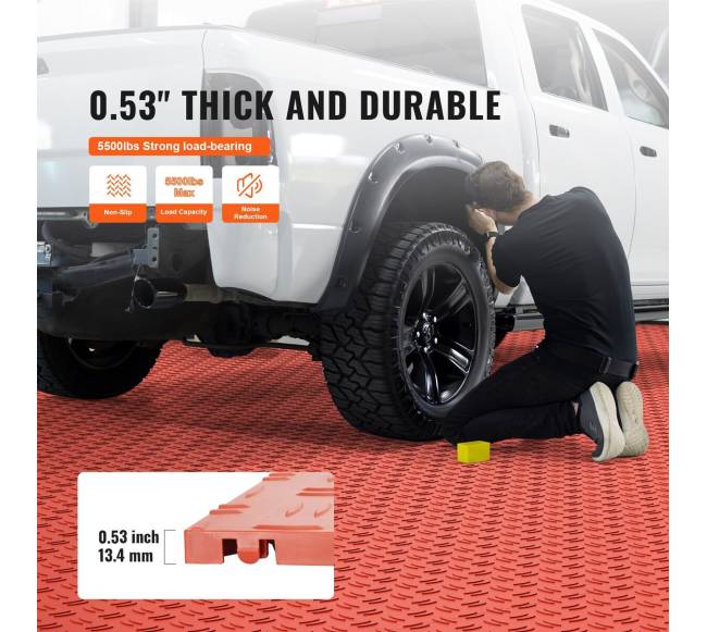 Sujungiamos garažo plytelės, 50 vnt., raudonos2