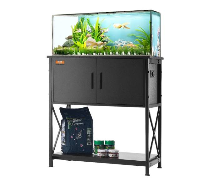 Akvariumo stovas su spintele ir elektros skydeliu0