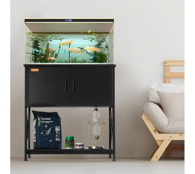 Akvariumo stovas su spintele ir elektros skydeliu7