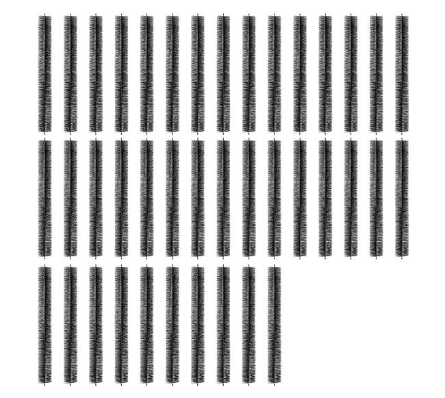 Latakų šepetys 36,6 m ilgio 11 cm skersmens0