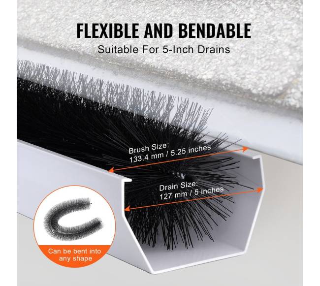 Latakų valymo šepetys 18 metrų, Ø134mm4