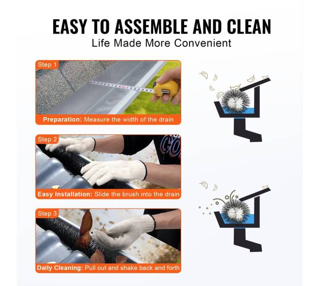 Latako šepetys 4.3 cm, 4.6 m ilgio, 5 vnt.2