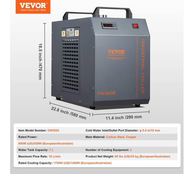 Pramoninis vandens šaldytuvas CO2 lazeriui6