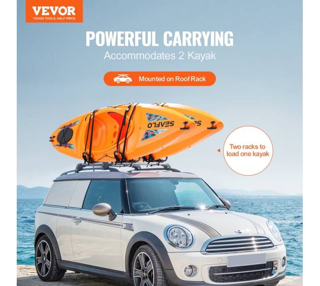 Dvigubas kajako stogo laikiklis1