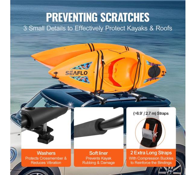 Dvigubas kajako stogo laikiklis5