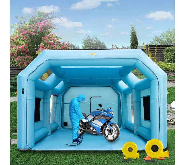 Pripučiama purškimo kabina dažymui su 2 pūstuvais7