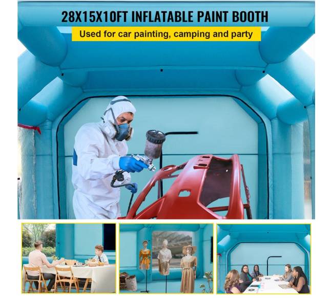 Pripučiamas dažymo tentas su filtru 8,5x4,6x3 m1