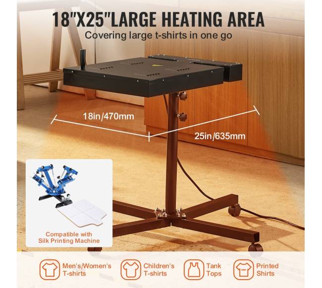 Šilkografijos džiovintuvas marškinėliams 47 x 63 cm2