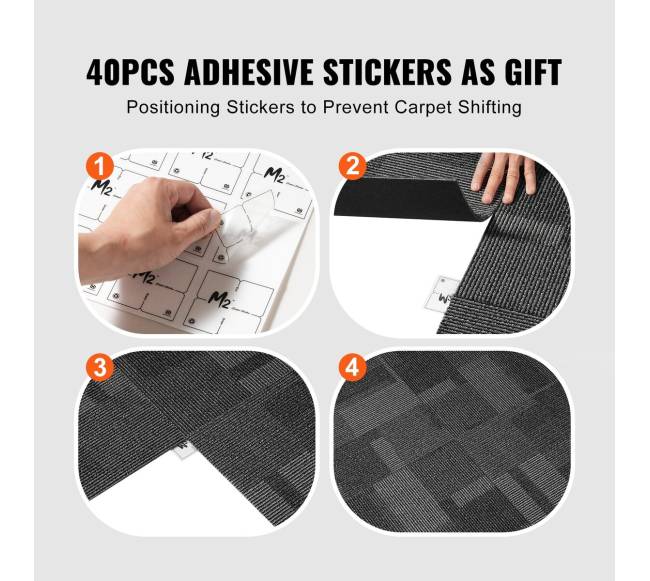 Kiliminės plytelės su paminkštinimu, 24x24 col. pilka2