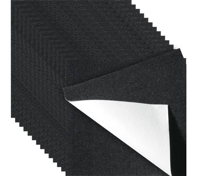 Lipni kiliminė plytelė, 61x61 cm, juoda0