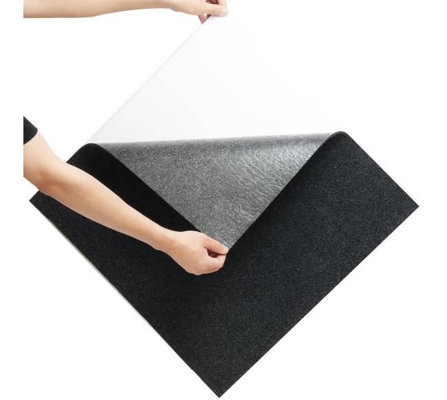 Lipni kiliminė plytelė, 61x61 cm, juoda10