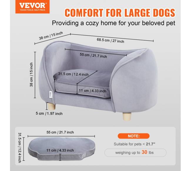 Augintinio sofa, tamsiai pilka1