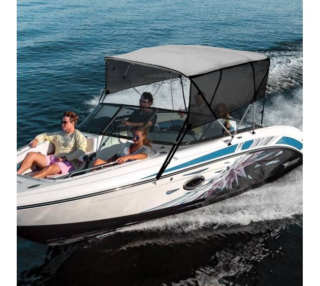 Biminio valties tentas su tinklo šonais, pilkas7