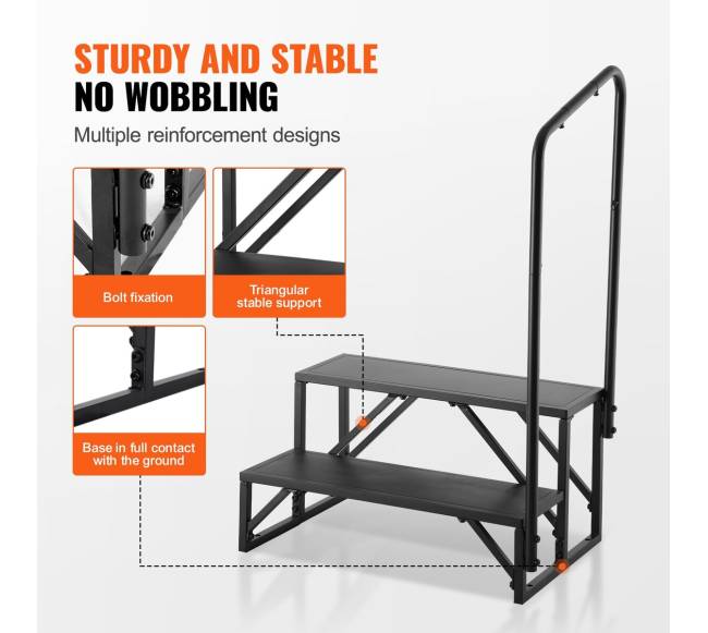 Dviejų pakopų RV laipteliai su turėklu4