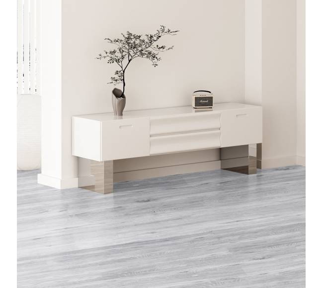 Lipnios vinilinės grindų plytelės šviesios pilkos spalvos7