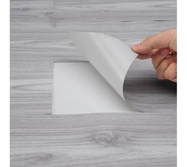 Lipnios vinilinės grindų plytelės šviesios pilkos spalvos10