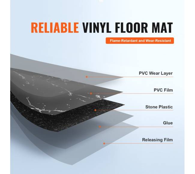 Lipnios vinilinės grindų plytelės juodas marmuras2