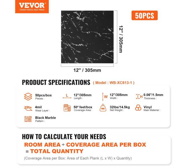 Lipnios vinilinės grindų plytelės juodas marmuras6