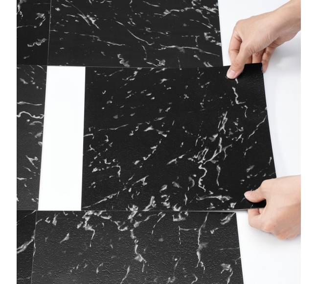 Lipnios vinilinės grindų plytelės juodas marmuras9