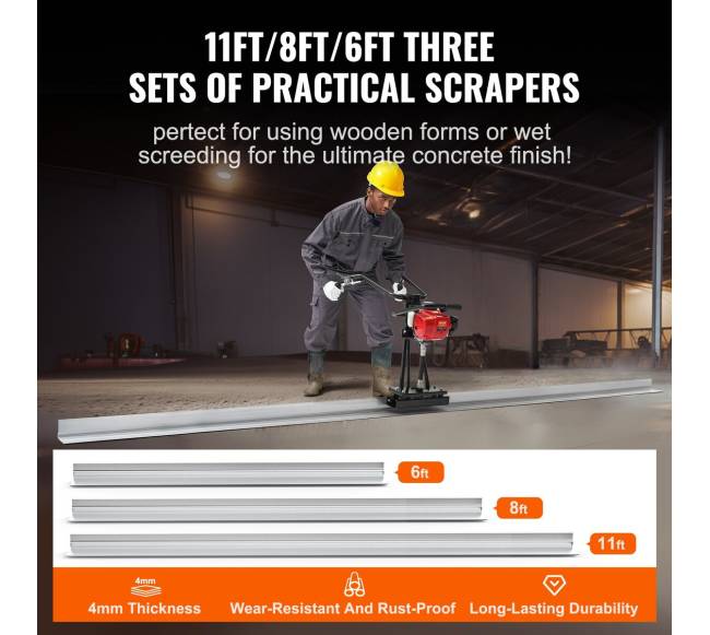 Benzininis betono lygintuvas su aliuminio juosta3