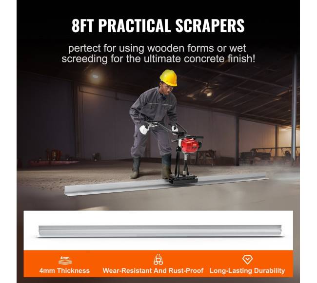 Benzininis betono lyginimo įrankis su 2445 mm aliuminio juosta3