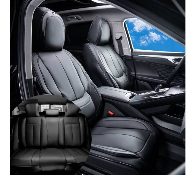 Universalios dirbtinės odos automobilio sėdynių užvalkalai7