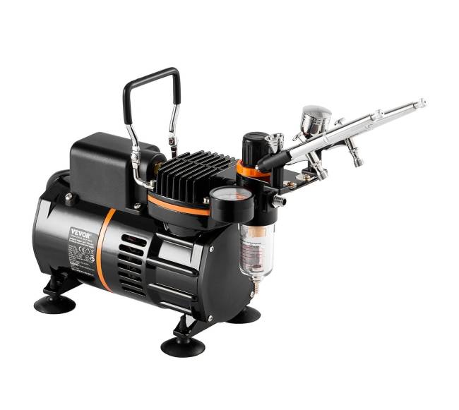 Aerografų rinkinys su kompresoriumi ir 3 aerografais9