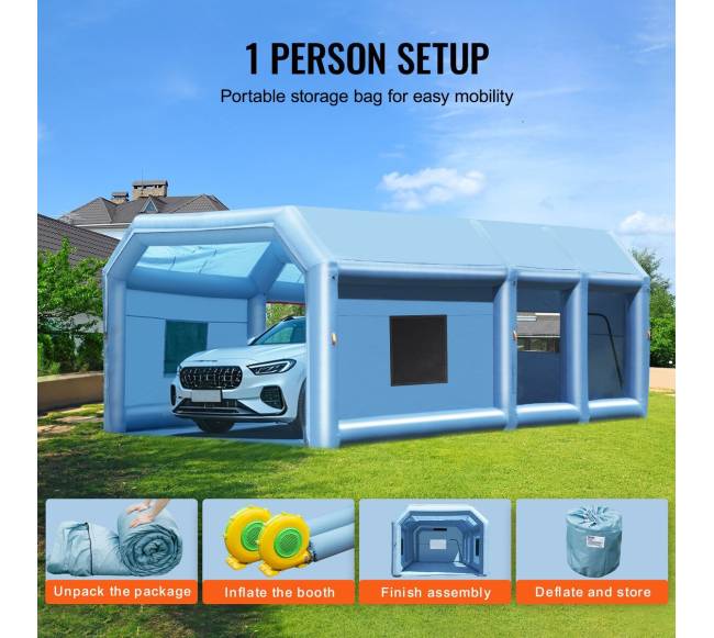 Pripučiama dažymo kamera, 8 x 4.5 x 3 m5