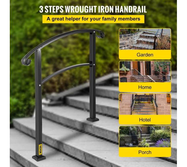 3 žingsnių laiptų turėklai iš kalto geležies1