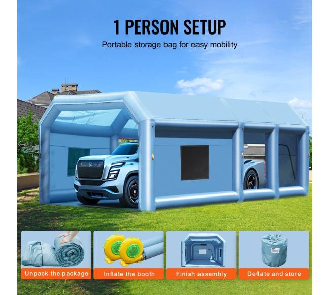 Pūtiška dažymo kabina 9 x 4.8 x 3.6 m5