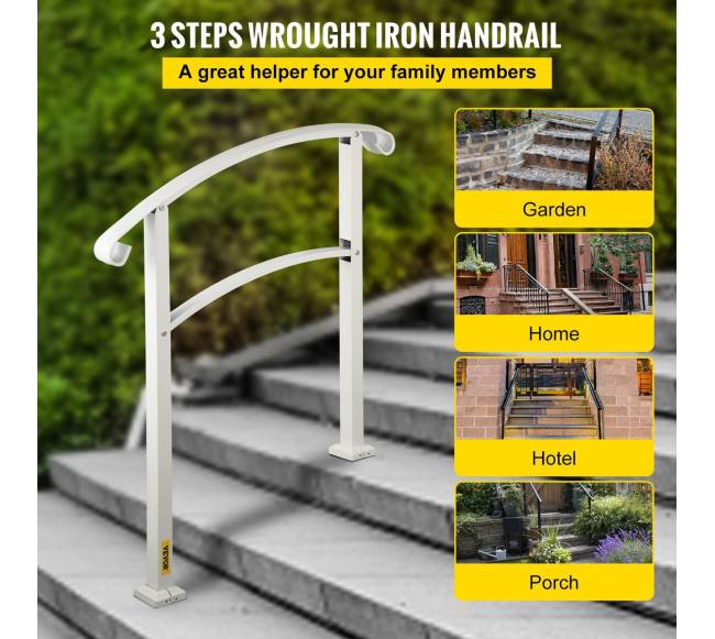 3 laiptų lauko turėklai baltos spalvos1