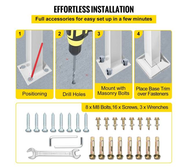 3 laiptų lauko turėklai baltos spalvos4