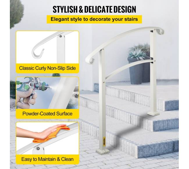 3 laiptų lauko turėklai baltos spalvos5