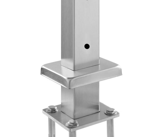 nerūdijančio plieno turėklo stulpelis 91 cm0