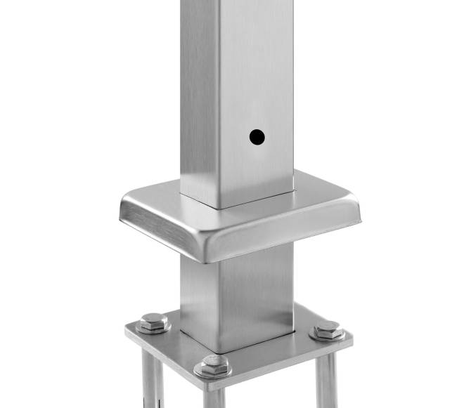 nerūdijančio plieno turėklo stulpelis 91 cm9