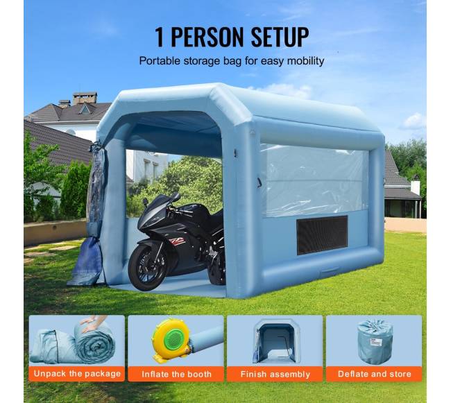 Pripučiama dažymo kamera, 4 m x 3 m5