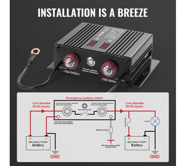 Išmanusis dvigubas akumuliatoriaus izoliatorius4
