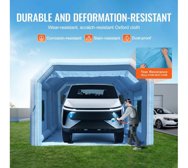 Pripučiama dažymo kabina, 10 x 6.4 x 4.5 m3