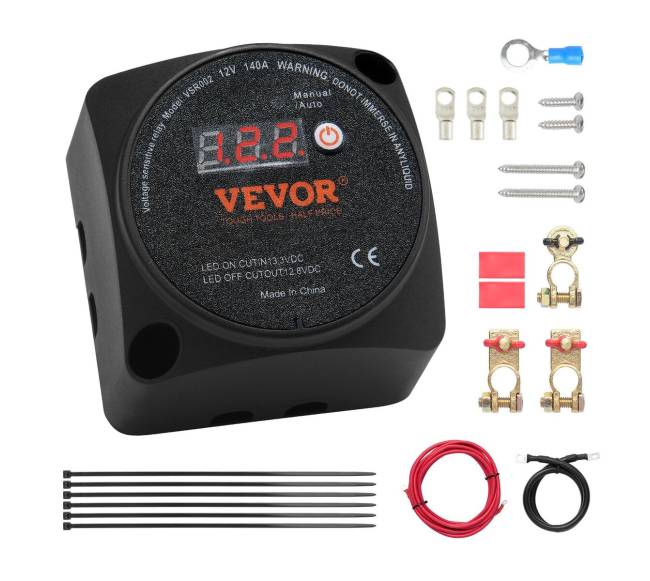 Dualus akumuliatorių relės rinkinys 12V 140A8