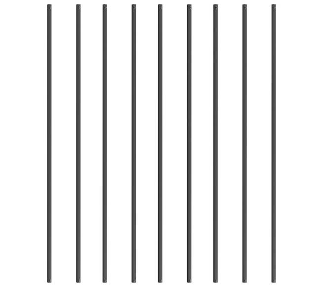 Laiptų turėklai, 13x111 cm juodo aliuminio0