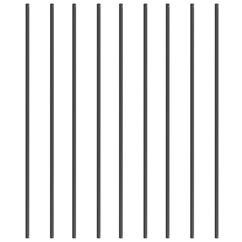 Laiptų turėklai, 13x111 cm juodo aliuminio0