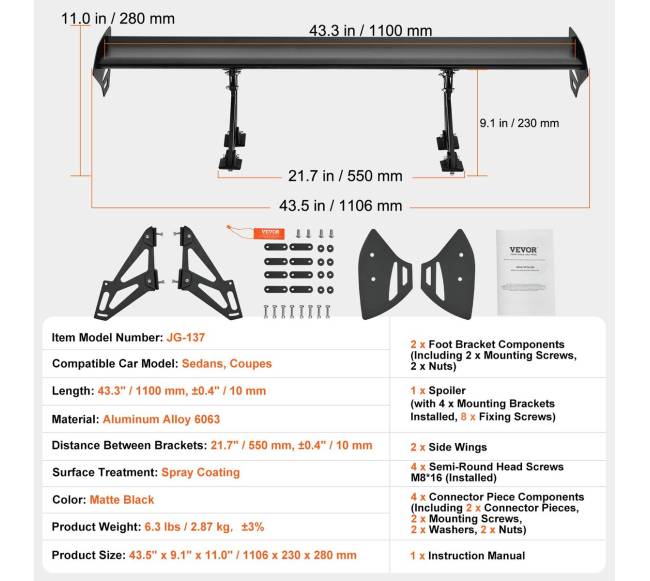 Universalus galinis spoileris automobiliui6