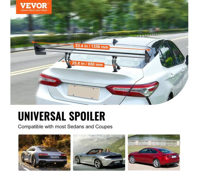 Universalus galinis spoileris GT stiliaus 53,4 cm1