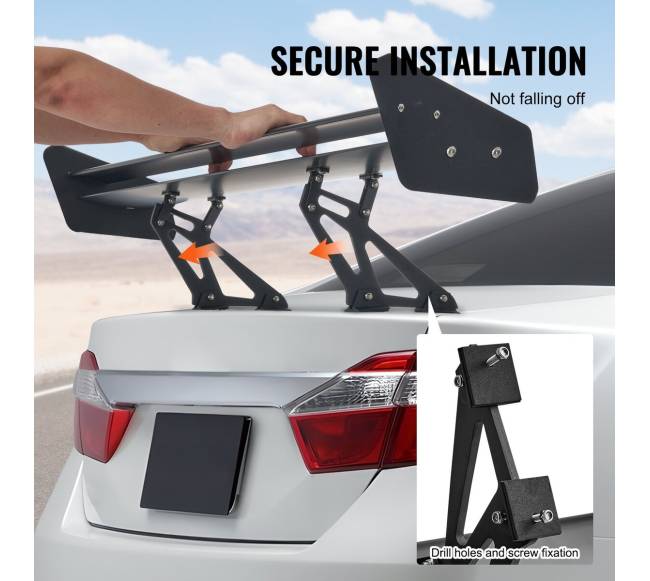 Universalus galinis spoileris GT stiliaus 53,4 cm5