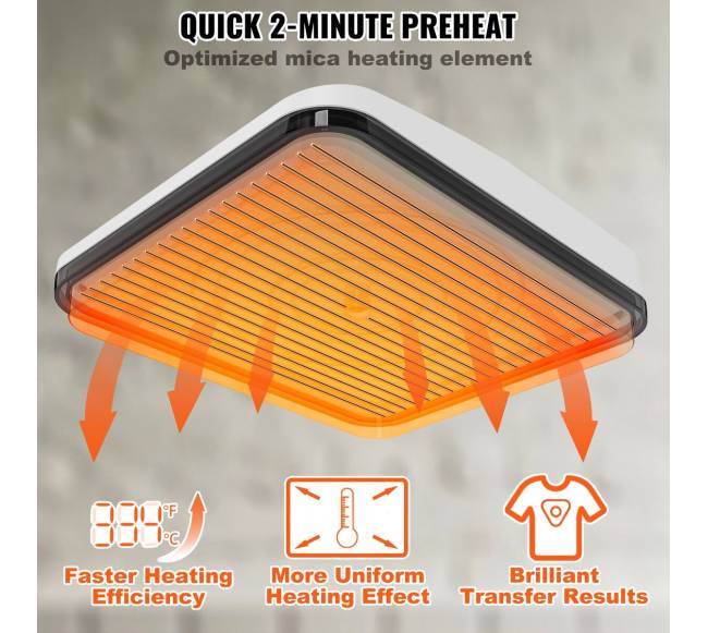 Šiluminis presas 9 x 9 colių sublimaciniams marškinėliams4