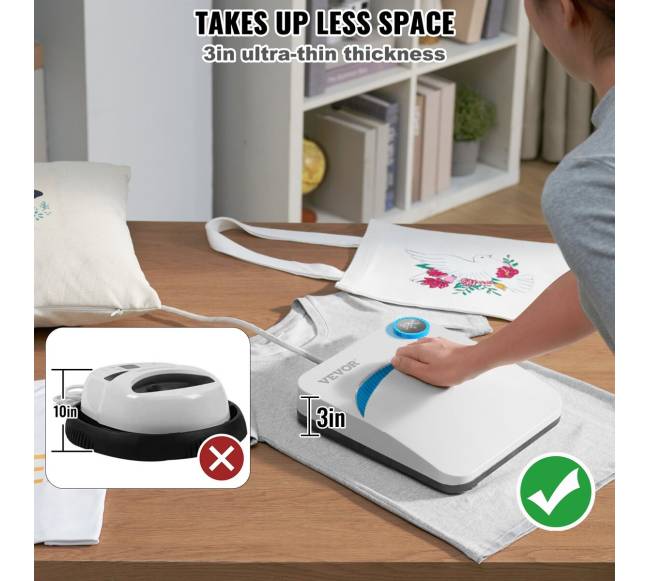 Šiluminis presas 9 x 9 colių sublimaciniams marškinėliams5