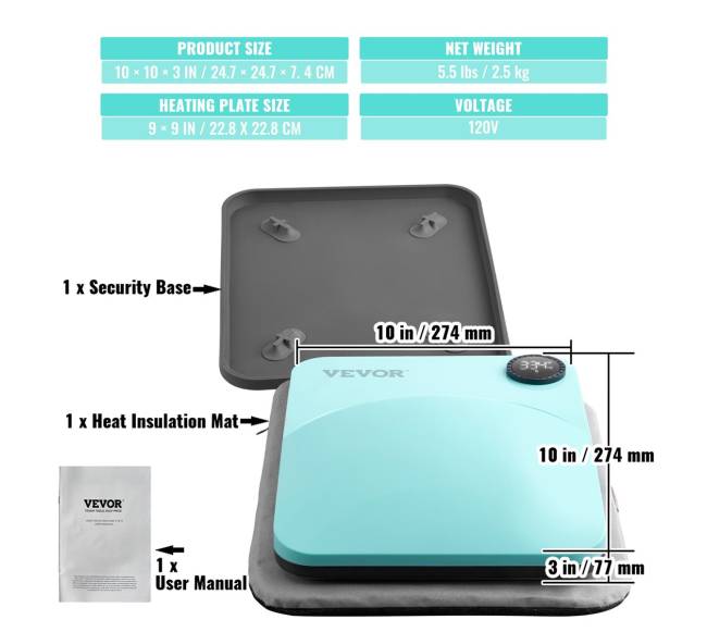 Nešiojama šilumos presė sublimaciniams marškinėliams6