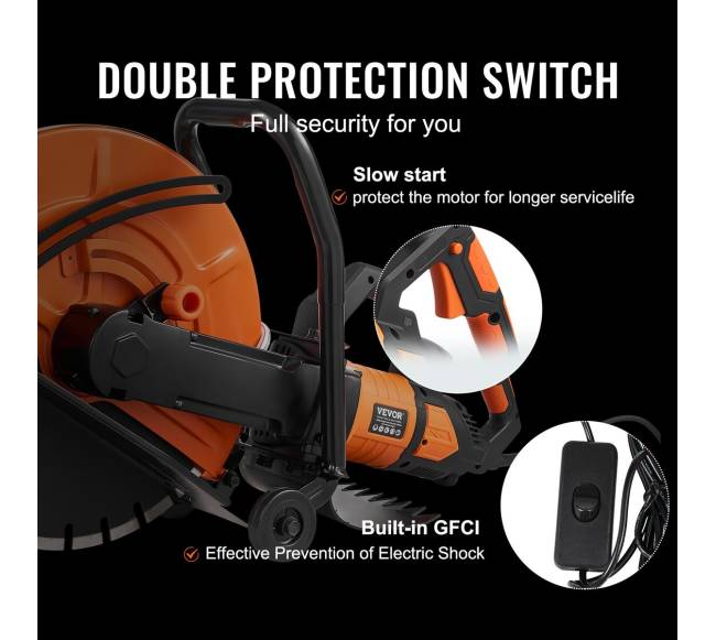 16 colių elektrinis betono pjūklas su vandens siurbliu4